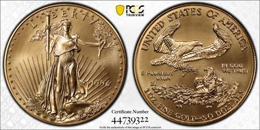 1996 $50 Gold Eagle MS70