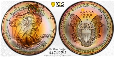 1998 $1 Silver Eagle MS67