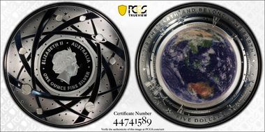 2018 $5 The Earth PR70DCAM