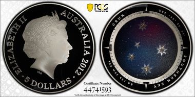 2012 $5 Crux Southern Sky Colorized PR70DCAM