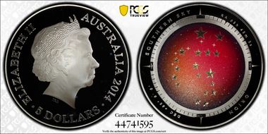 2014 $5 Orion Southern Sky Colorized PR69DCAM