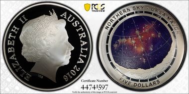 2016 $5 URSA Major Northern Sky PR69DCAM