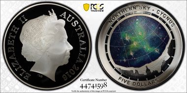 2016 $5 Cygnus Northern Sky PR70DCAM