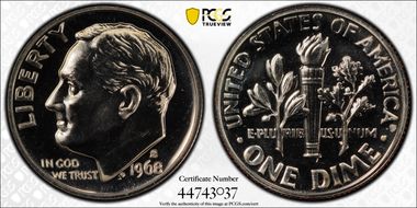 1968-S 10C DDR FS-802 PR67