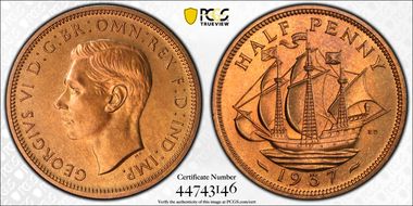 1937 1/2D S-4115 PR65RB