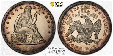 1868 $1 PR62