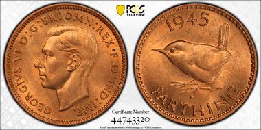 1945 1/4D S-4116 MS65RD