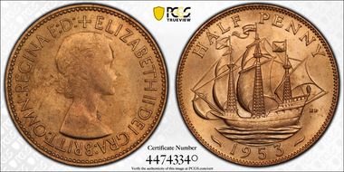 1953 1/2D S-4155 MS65RB