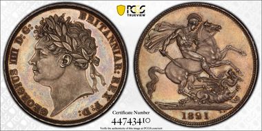 1821 Crown S-3805 Secundo MS62