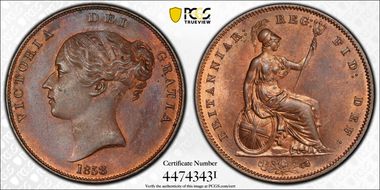 1858/3 1D S-3948 MS64RB