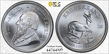 2020 1 Rand Krugerrand Silver MS68