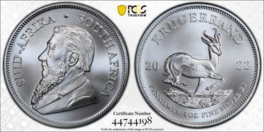 2022 1 Rand Krugerrand Silver MS69