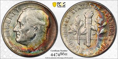 1949-S 10C XF40