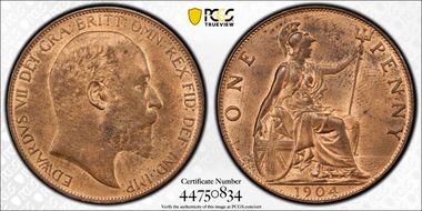 1904 1D S-3990 MS63RB