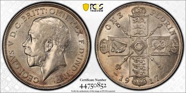 1917 Florin S-4012 AU58