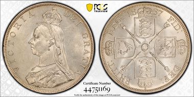 1887 Dbl Fl S-3922 Roman 1 MS64