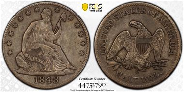 1848-O 50C WB-26 Large O VF35