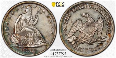 1851-O 50C WB-3 Large O N1