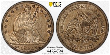 1855-O 50C WB-8 Arrows XF45