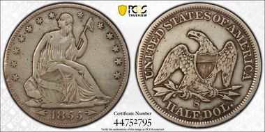 1855-S 50C WB-2 Arrows Large S N1