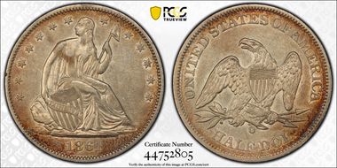 1861-O 50C W-02 USA Issue XF45