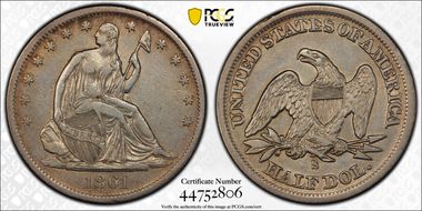 1861-S 50C WB-1 Medium S N1