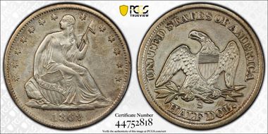 1862-S 50C WB-5, Large S, Weak 6 N1