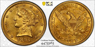 1894-O $5 MS61