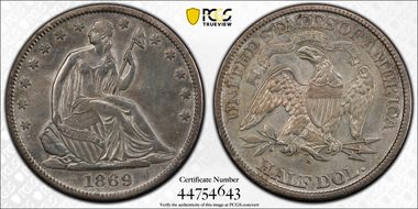 1869-S 50C WB-2 Very Small S N1