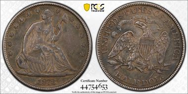 1873 50C WB-2, No Arrows, Cl 3, MPD VF35