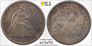 1874 50C WB-102 Large Arrows N1