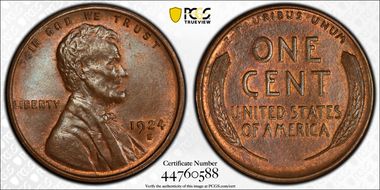 1924-S 1C MS64BN