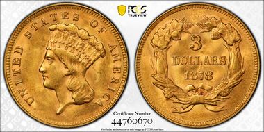 1878 $3 MS62