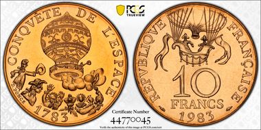 1983 10 Fr Conquête Gad-816 Tr. B MS68