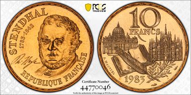 1983 10 Fr Stendhal Gad-817 MS67