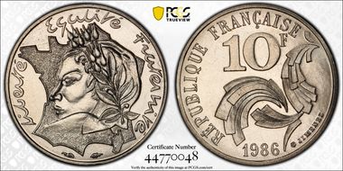 1986 10 Fr Jimenez Gad-824 MS68