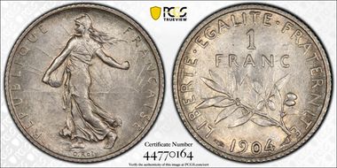 1904 1 Fr Gad-467 F-217 MS66