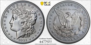 2021-O Privy $1 Morgan Dollar 100th Anniversary MS69