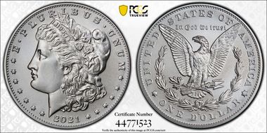 2021-O Privy $1 Morgan Dollar 100th Anniversary MS70
