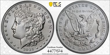 2021-O Privy $1 Morgan Dollar 100th Anniversary MS70