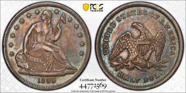 1839 50C No Drapery XF40