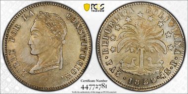 1859-PAZ P 4 Sol AU53