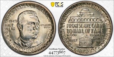 1949-D 50C Booker T. Washington MS67