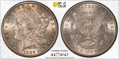 1886-S $1 VAM 2, S/S MS63