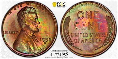 1958-D 1C MS65BN