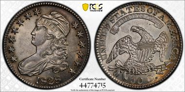 1828 50C Curl Base 2, No Knob AU58