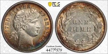 1892 10C AU55