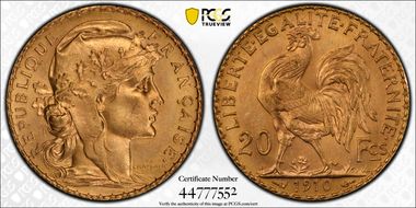 1910 20 Fr Gad-1064a F-535 Refrappe MS65