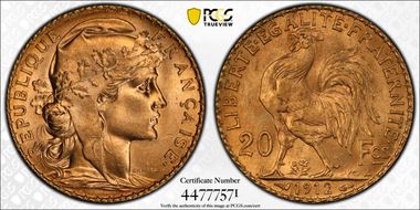 1912 20 Fr Gad-1064a F-535 Originale MS65