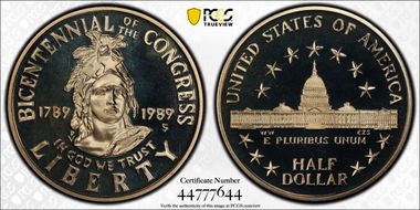 1989-S 50C Congress PR69DCAM